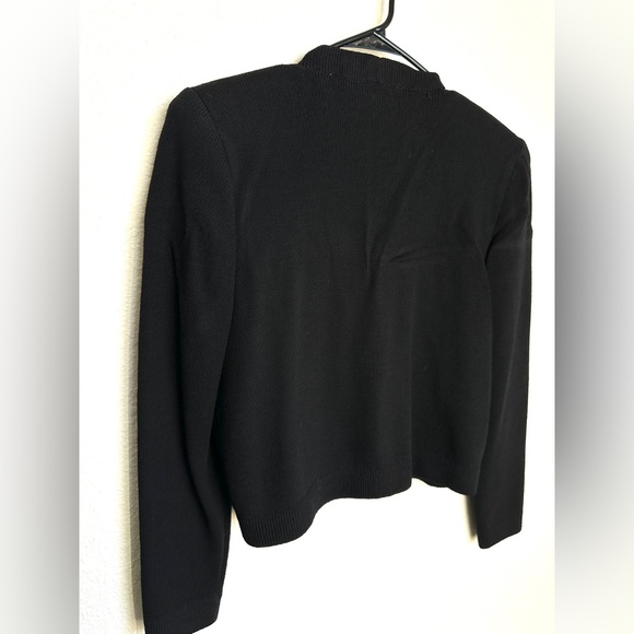 St John Basics black knit cardigan & skirt set size Medium - Picture 7 of 17